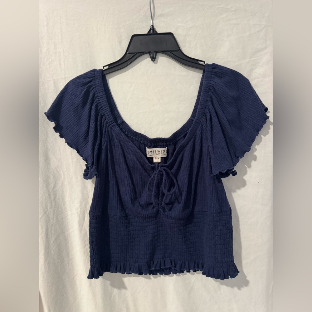 Idyllwind Deep Blue Smocked Blouse